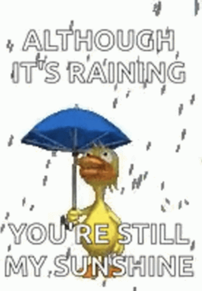 Is it raining with you?